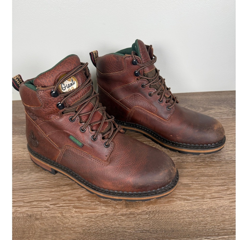 Georgia Boot Giant 2.0 Mens 10 Brown Good Waterproof Soft Toe G6223 Work Boots